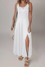 Side Slit Scoop Neck Wide Strap Dress (15)