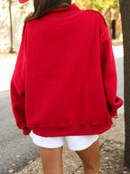 Mock Neck Dropped Shoulder Sweatshirt (9)