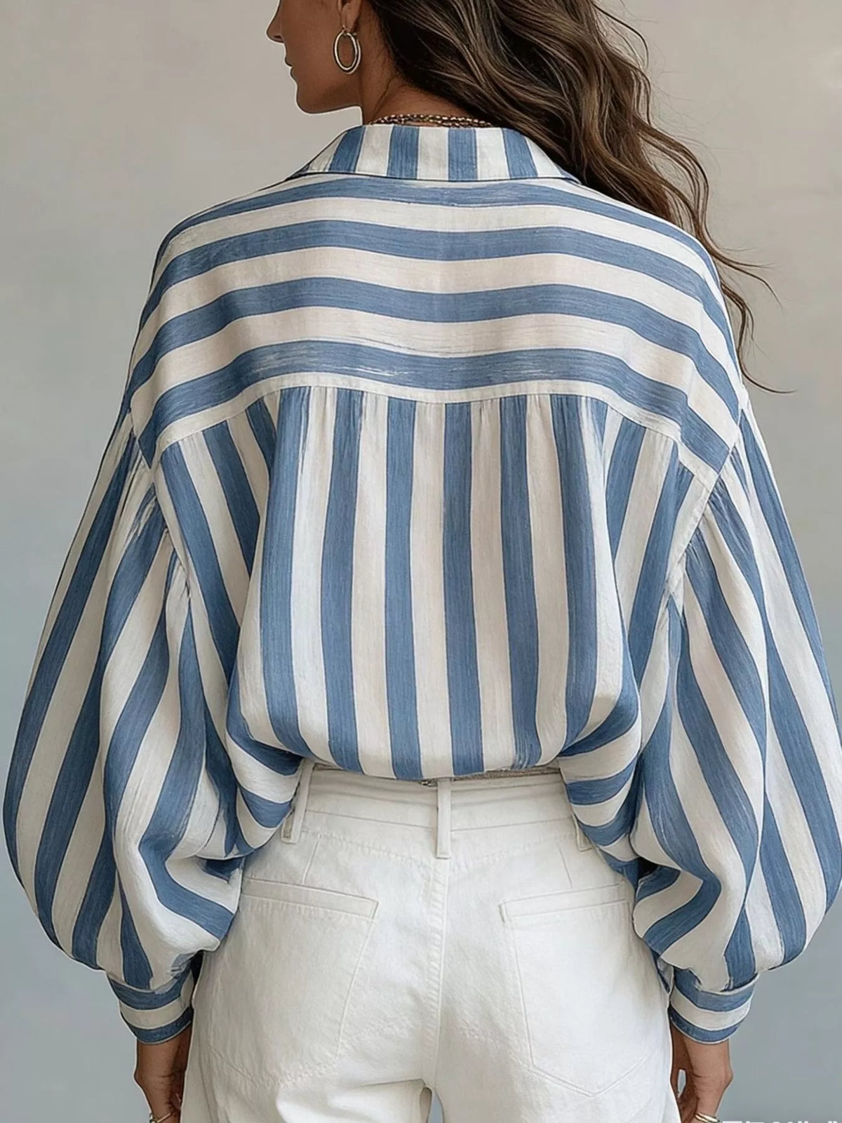 Striped Loose Fit Shirt (6)