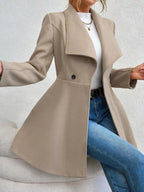 Double-breasted Wool Blend Coat (5)