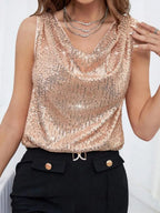 Sequin Cowl Neck Tank (3)