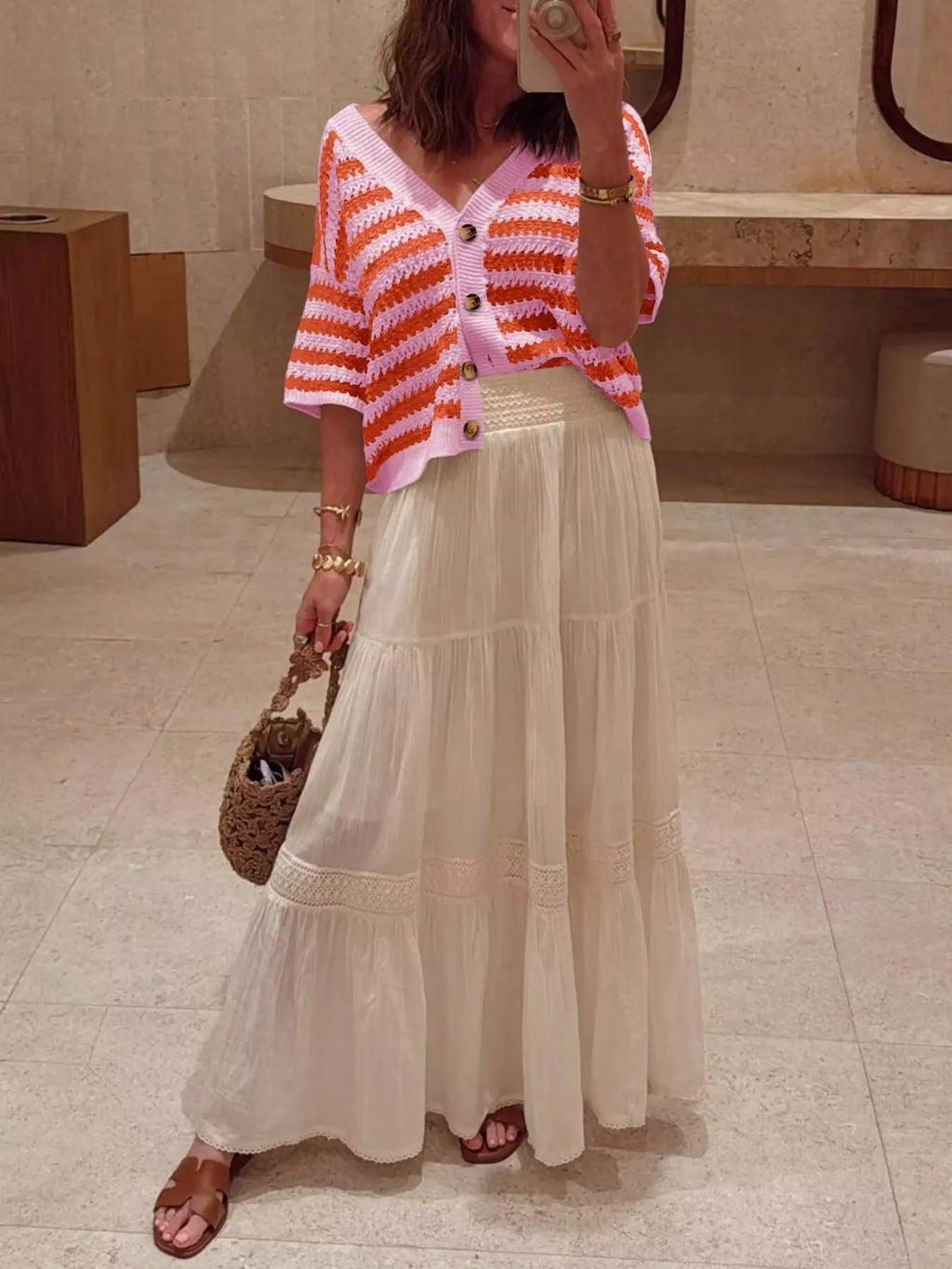 Striped Button Up Cardigan (4)