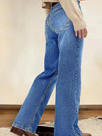 Vintage Wash Straight Leg Jeans (2)