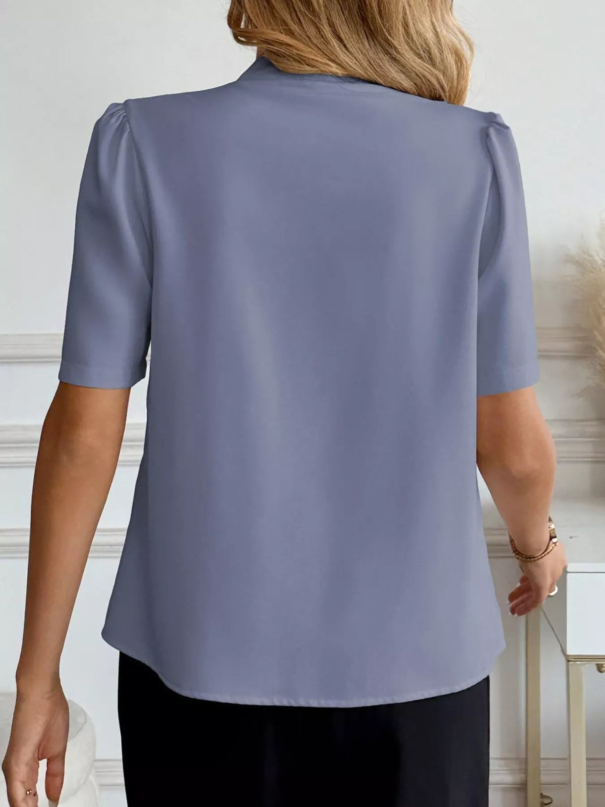 V-neck Button-down Shirt (11)