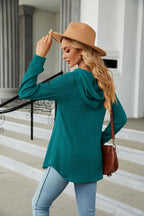 Long Sleeve Hooded Blouse (2)