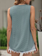 Eyelet Scoop Neck Tank (8)