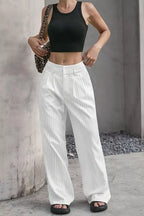 High-waisted Pinstripe Wide-leg Pants (9)