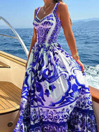 Smocked Printed Wide Strap Dress (18)