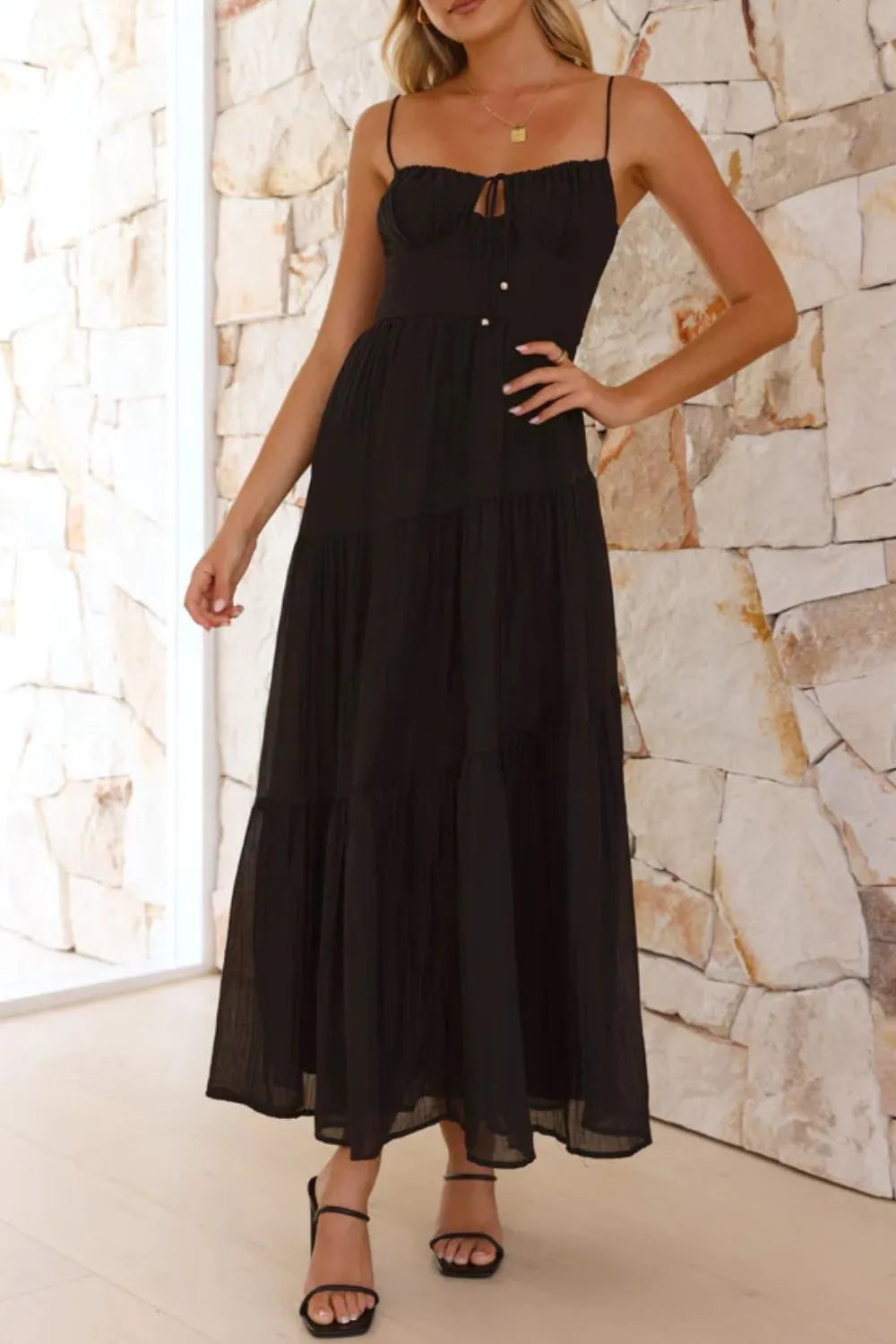 Ruched Smocked Back Cami Dress (10)