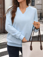 Notched Raglan Sleeve Sweatshirt (14)