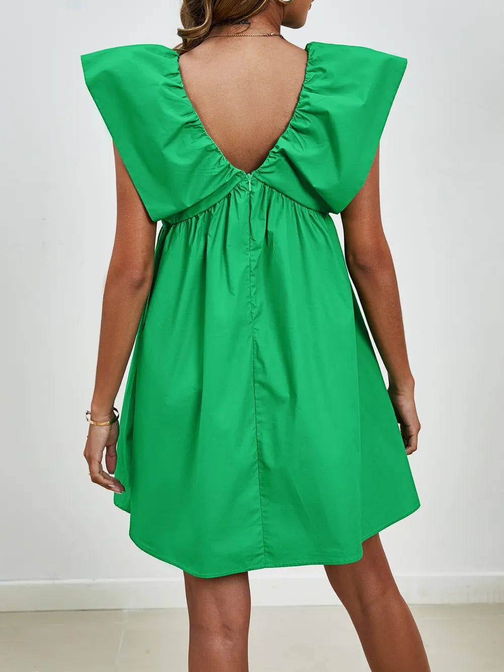 V-neck Cap Sleeve Mini Dress (16)
