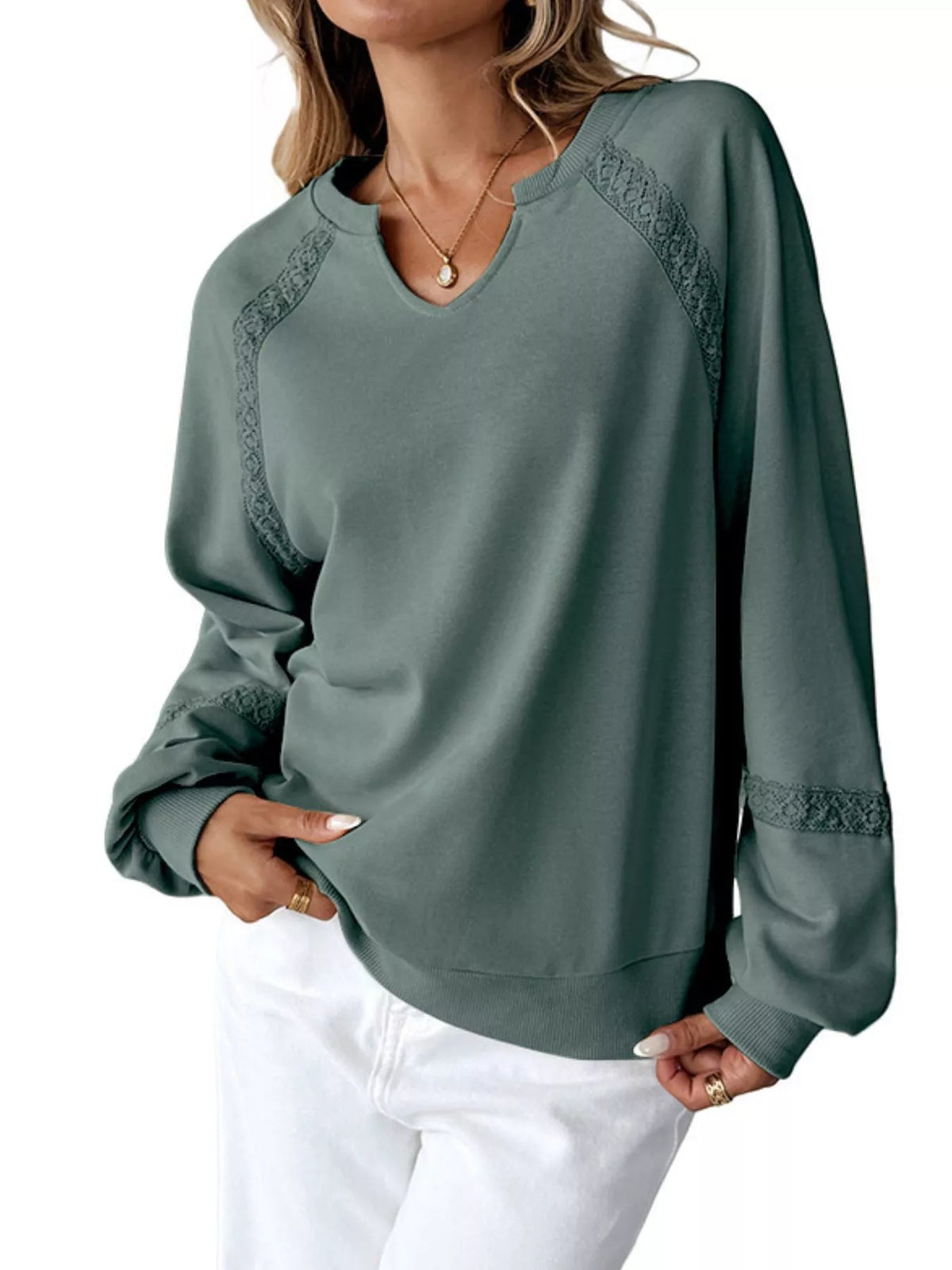 Notched Raglan Sleeve Sweatshirt (27)
