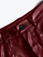 Pu Leather High Rise Shorts (10)