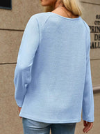 Ribbed Knit Raglan Sleeve T-shirt (17)