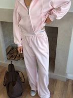 Zip Up Drawstring Hoodie Pants Set (7)