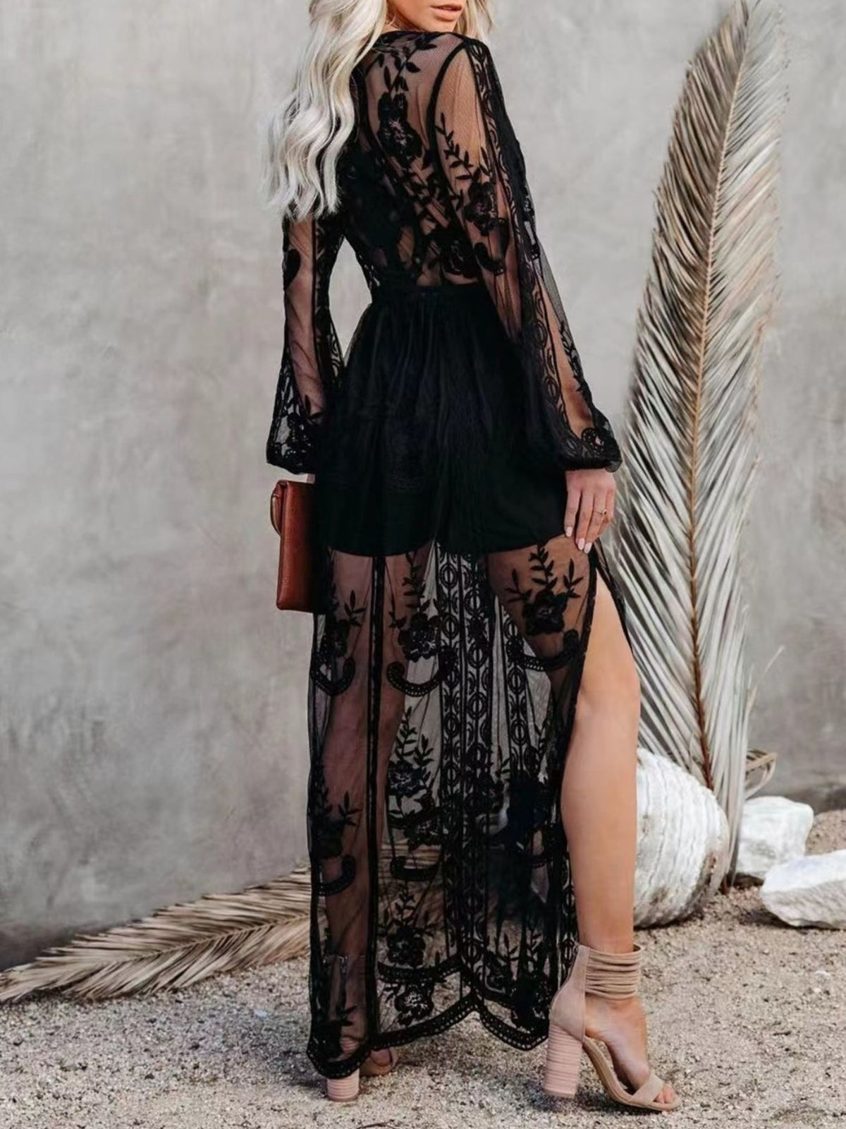 Floral Lace Slit Maxi Dress (14)