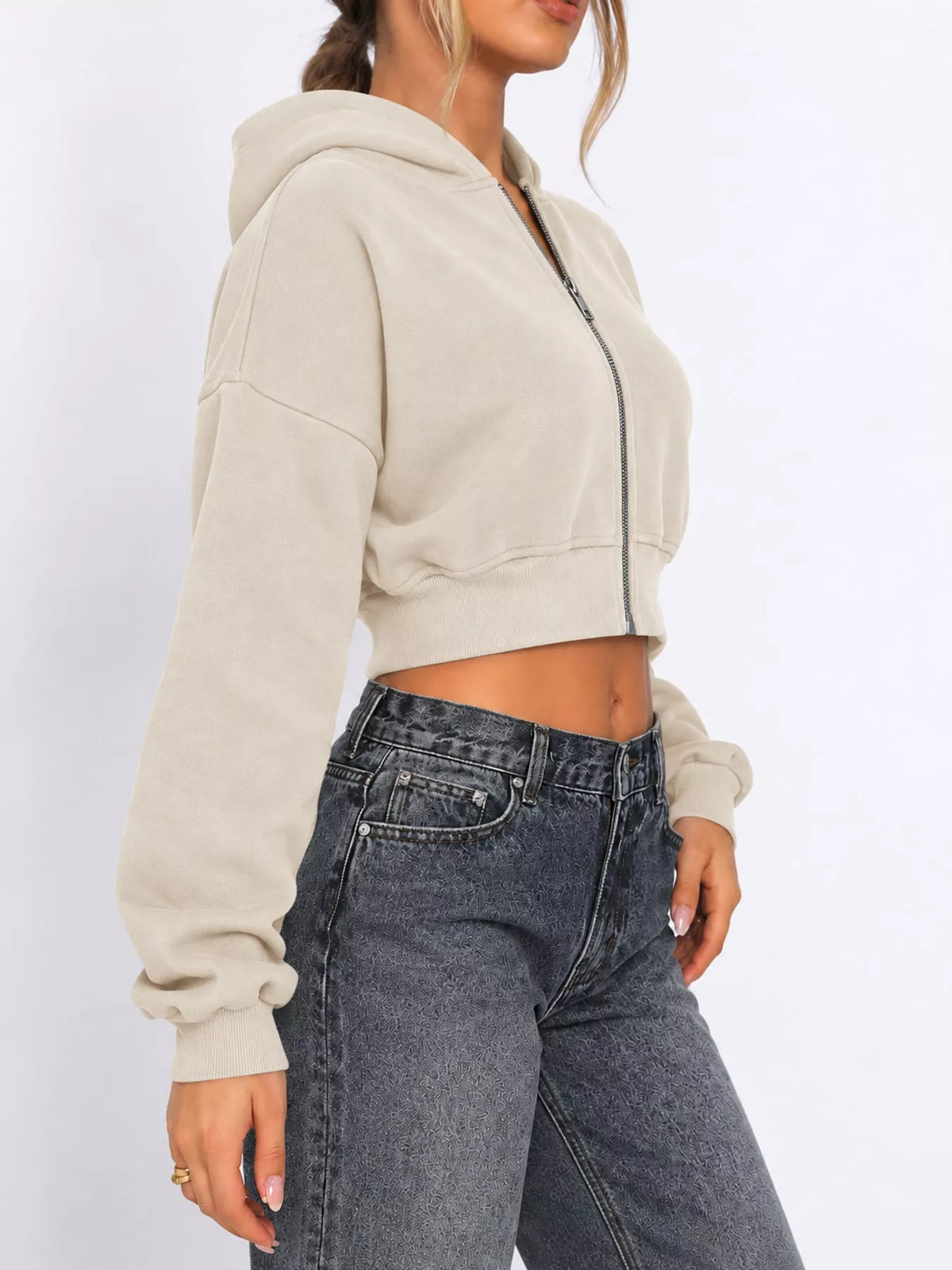 Zip-up Cropped Hoodie (17)