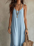 Full Size Scoop Neck Spaghetti Strap Maxi Dress Plus (8)
