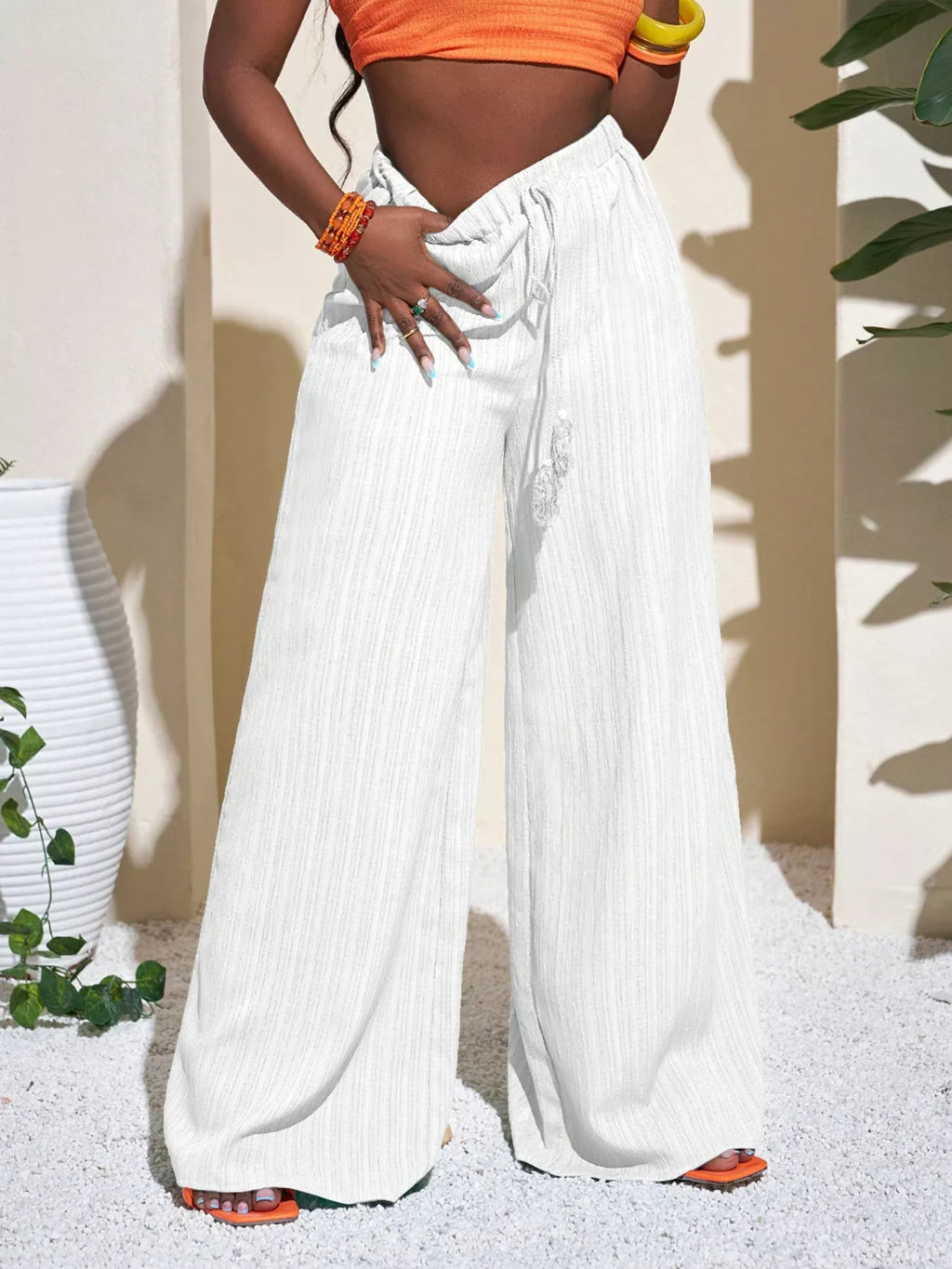 Wide-leg Pants Drawstring (17)