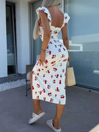 Slit Sweetheart Neck Midi Dress (17)