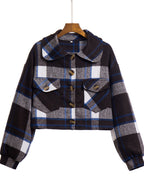 Plaid Button Front Jacket Pockets (18)