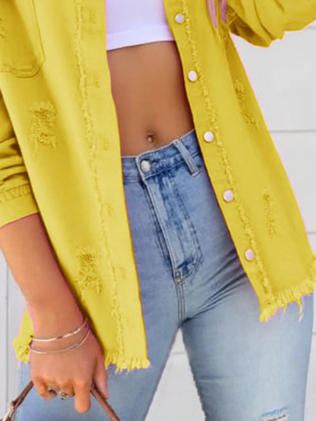 Distressed Denim Jacket Frayed Edges (12)