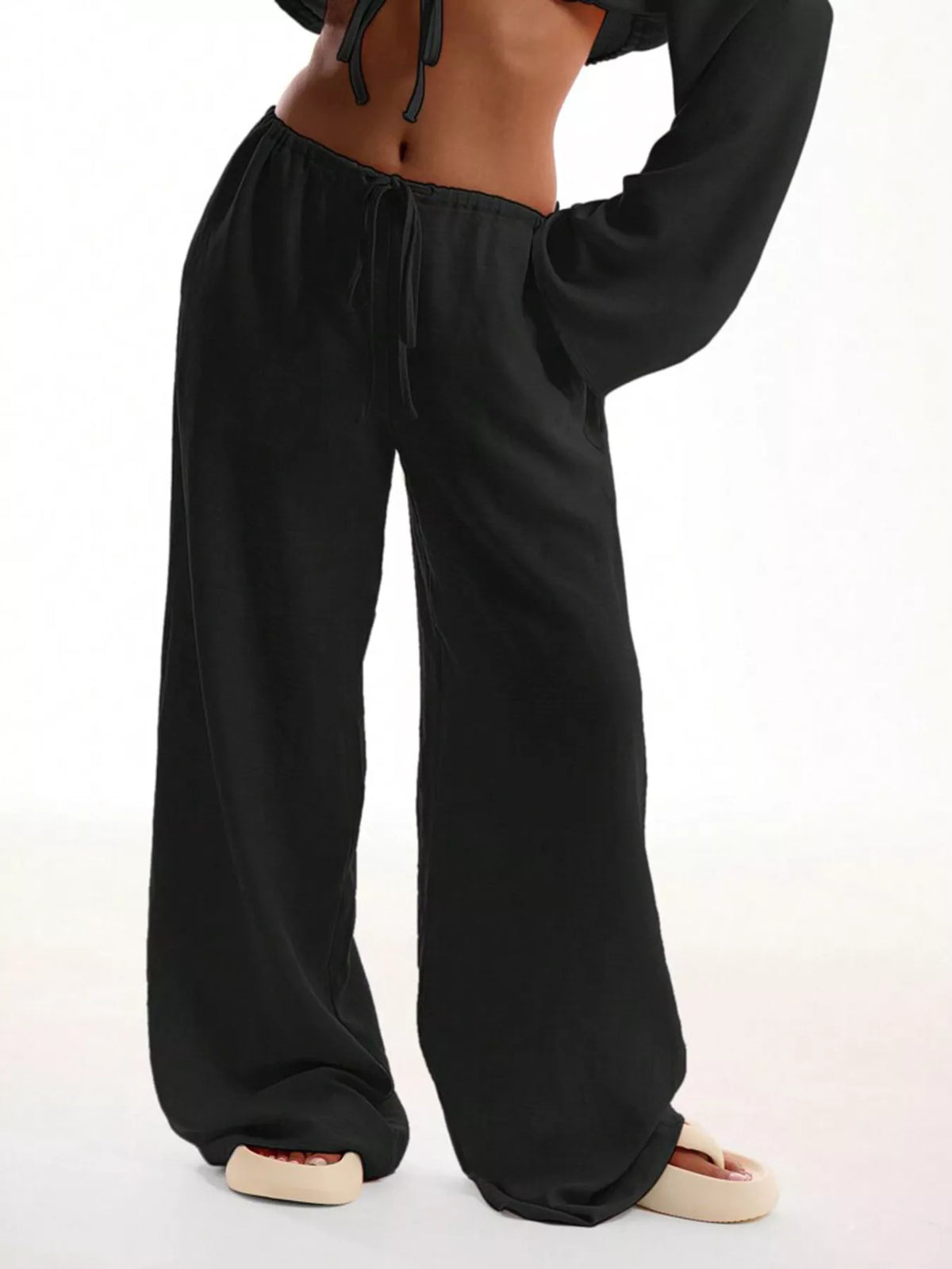 Drawstring Wide Leg Pants (7)