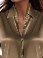 Full Size Button Down Collared Neck Long Sleeve Shirt Plus (17)