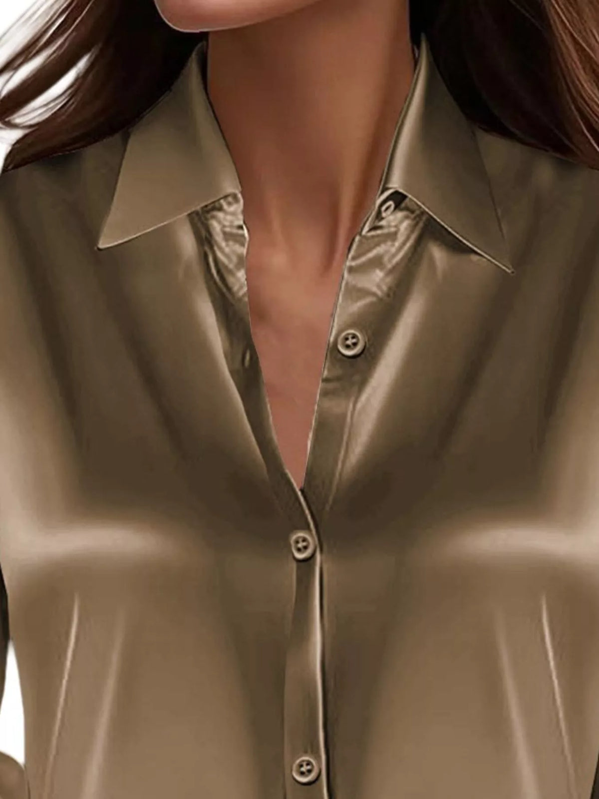 Full Size Button Down Collared Neck Long Sleeve Shirt Plus (17)