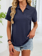 Eyelet Short Sleeve Blouse (2)