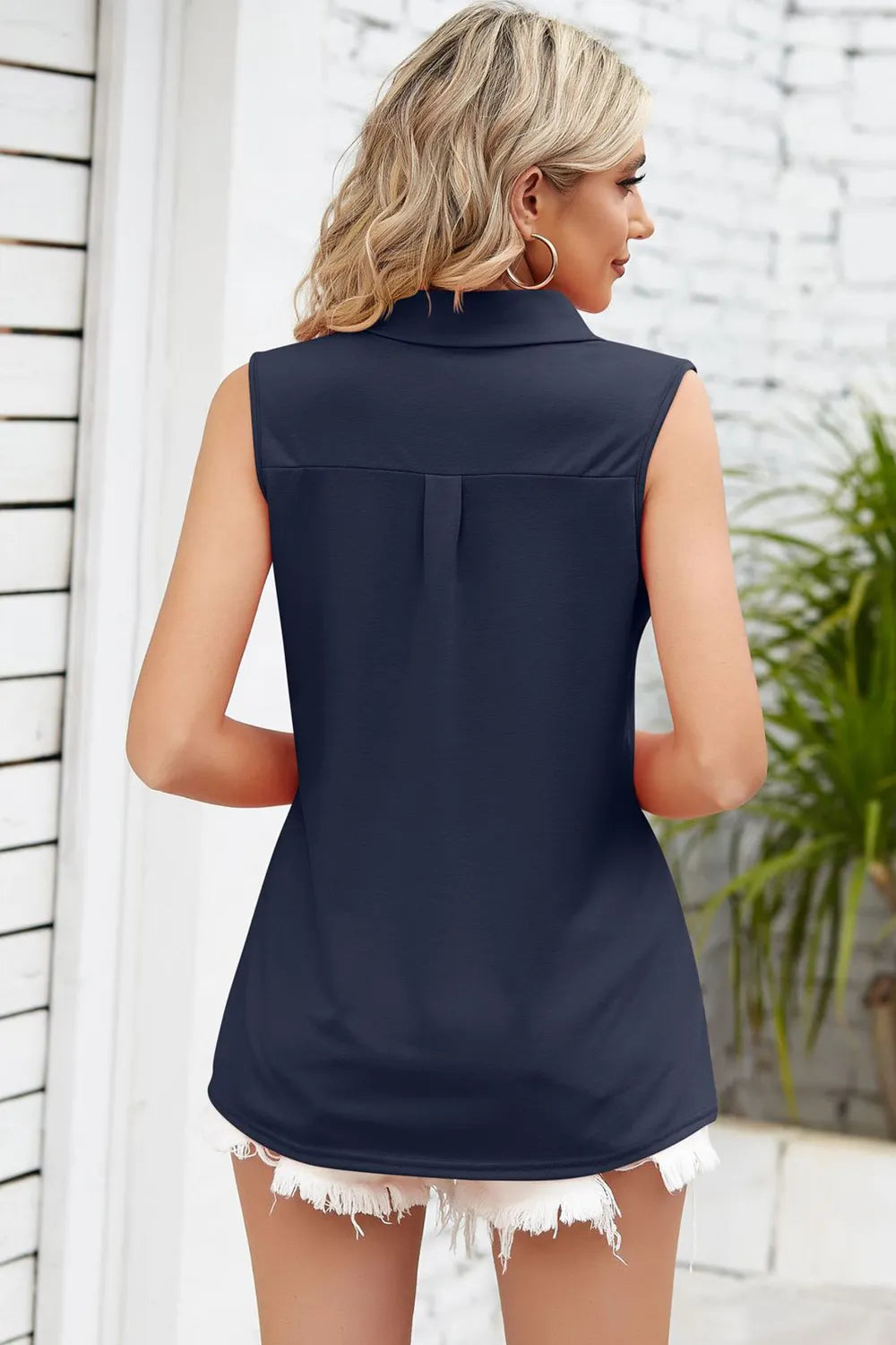 Ruched Johnny Collar Tank (12)