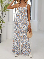 Full Size Floral Print Wide Leg Spaghetti Strap Overalls (6)