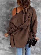 Open Front Hooded Faux Fur Outwear Pockets (12)