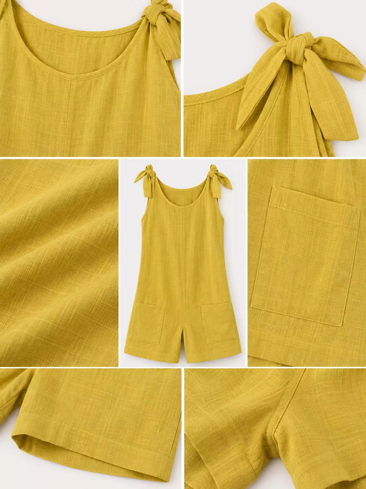 Full Size Tie-shoulder Romper Pockets Plus (23)