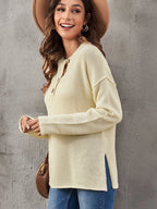 Button Detail Long Sleeve Knit Top (10)