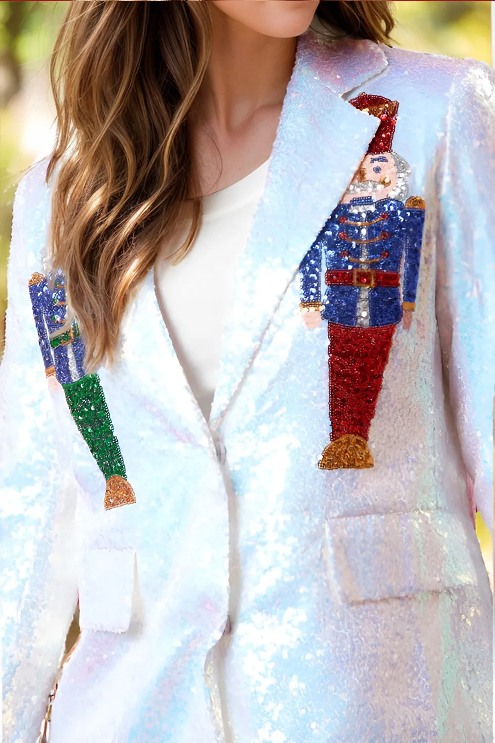 Sequin Nutcracker Long Sleeve Blazer (5)