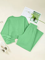 Shoulder Drawstring Wide Leg Set (8)
