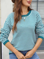 Striped Round Neck Sweater (8)