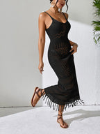 Openwork Scoop Neck Cover-up Dress (13)