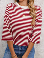 Striped Back Bow Tie T-shirt (18)