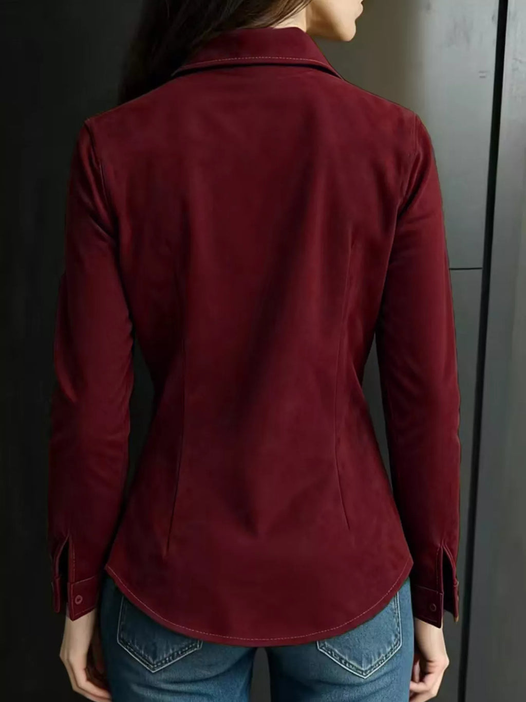 Suede Button-down Shirt (13)