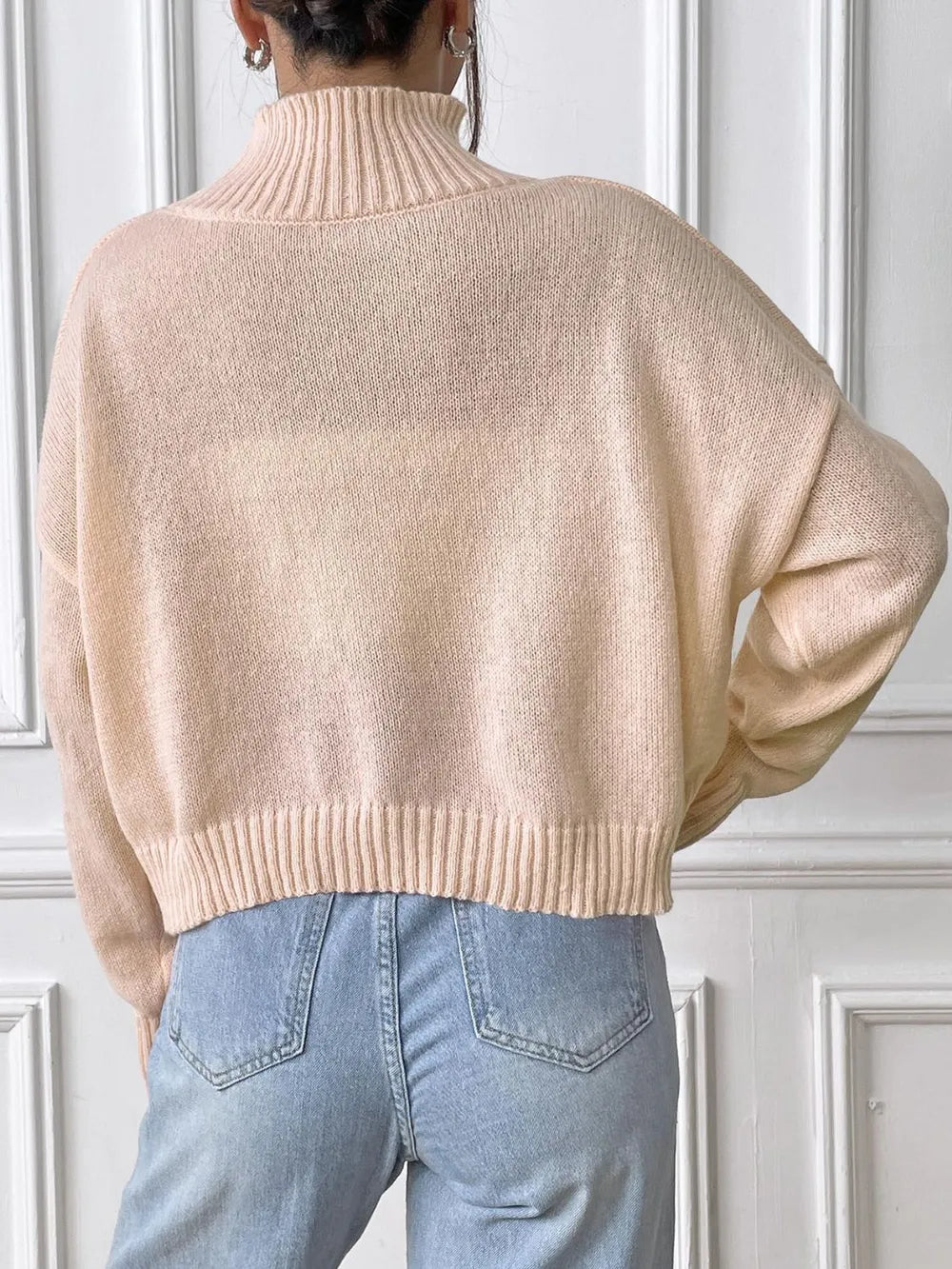 Bow Turtleneck Long Sleeve Sweater (17)