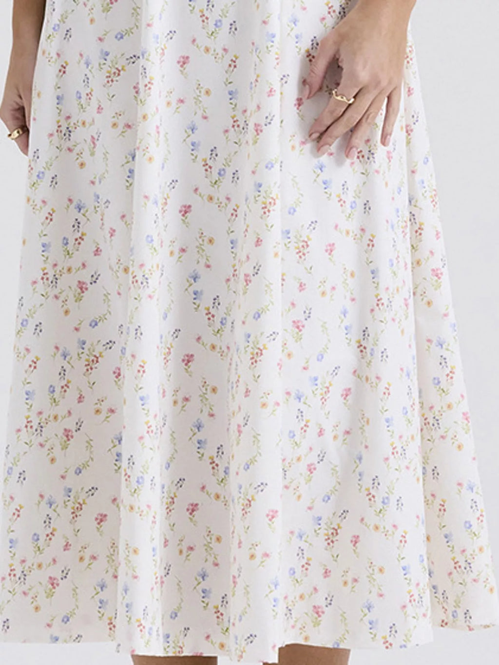 Floral Spaghetti Straps Midi Dress (42)