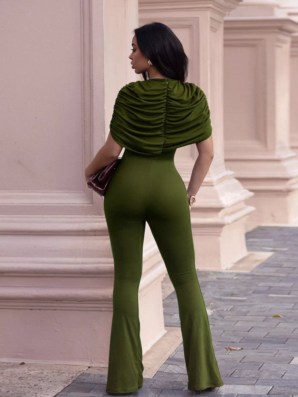 Ruched Flare Leg Jumpsuit (11)