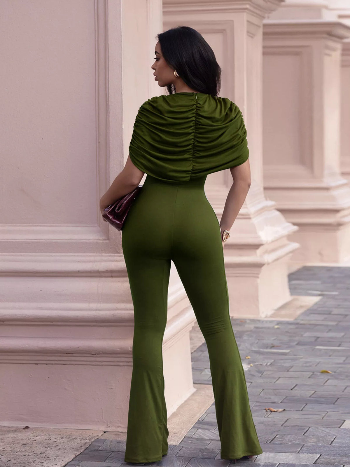 Ruched Flare Leg Jumpsuit (11)
