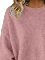 Full Size Round Neck Dropped Shoulder Sweater Plus (10)