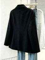 Full Size Single-breasted Lapel Collar Blazer Plus (11)