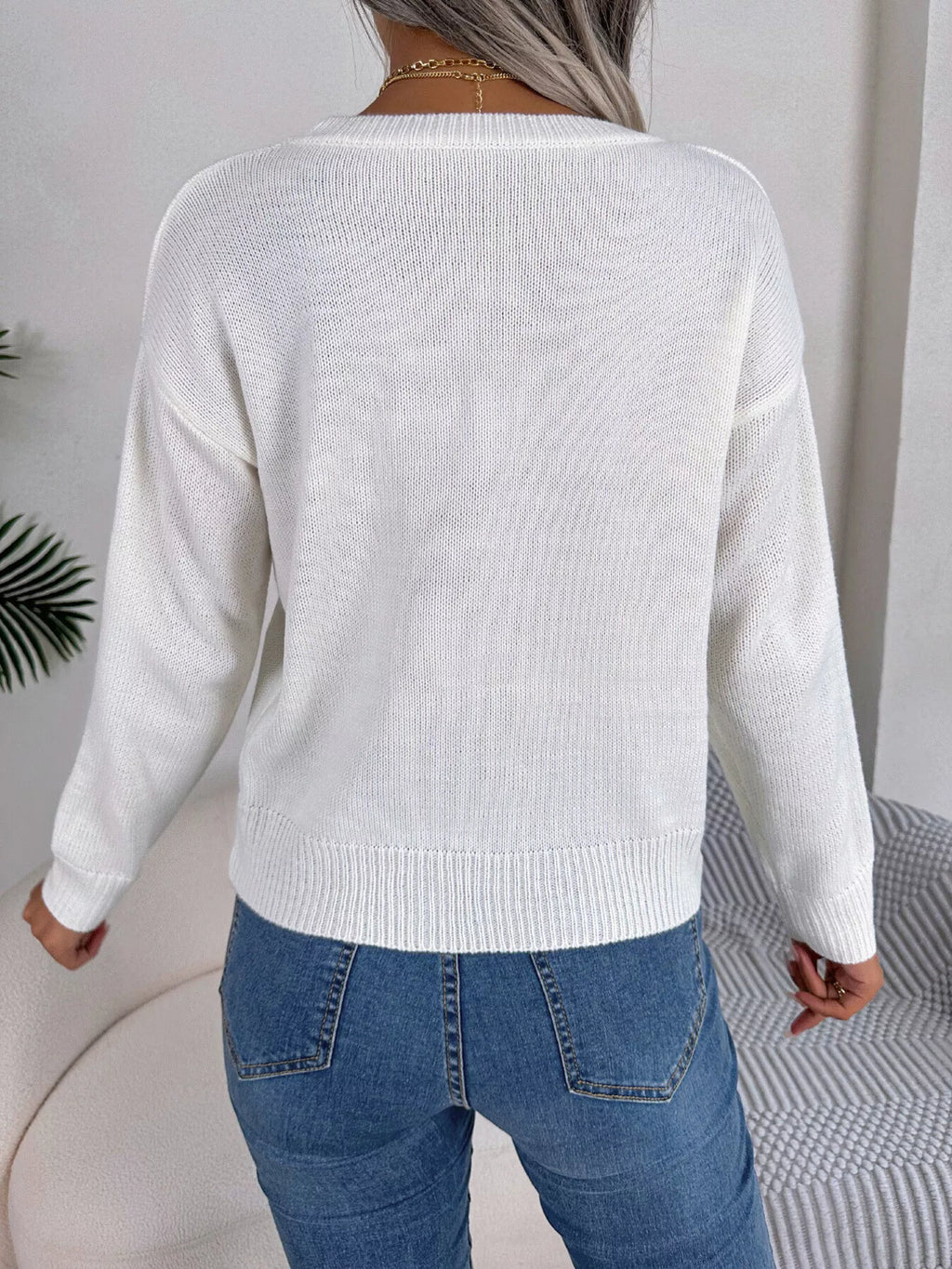 Cable Knit Heart Round Neck Sweater (19)