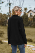 Collared Neck Cable-knit Long Sleeve Blouse (21)