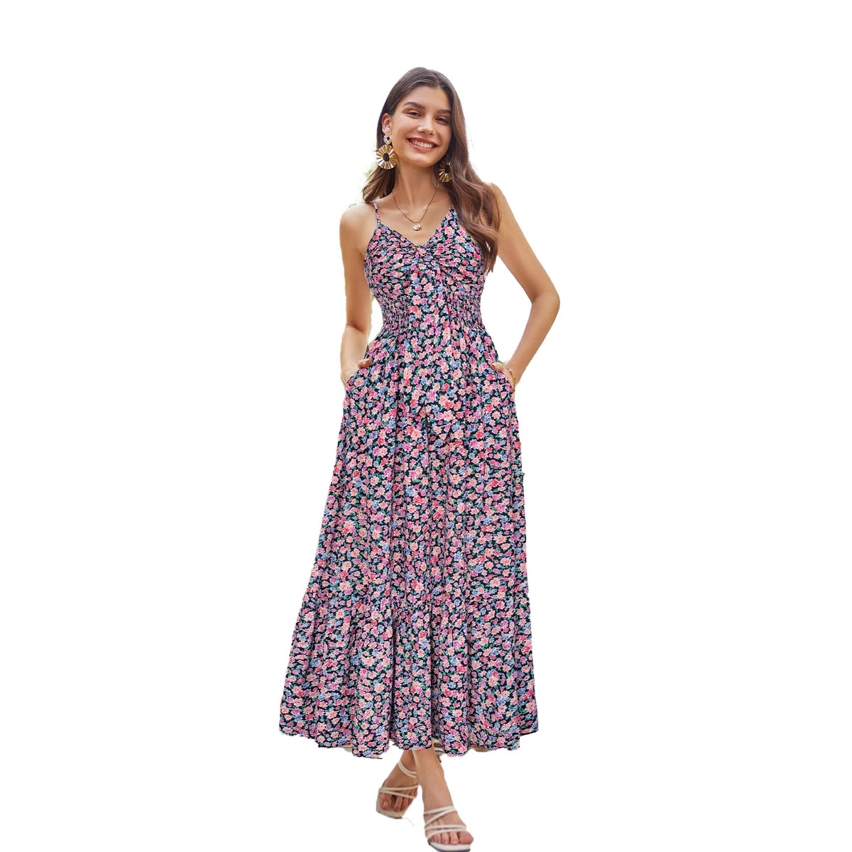 Bohemian Print Slip Dress Vacation variant CJLY231117626ZA|CJLY231117627AZ|CJLY231117628BY|CJLY231117629CX|CJLY231117630DW